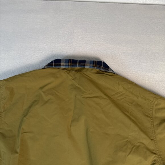 LL Bean Men's Warm-Up Jacket Flannel-Lined Nylon Full Zip Med 500395 Brown - Picture 10 of 10